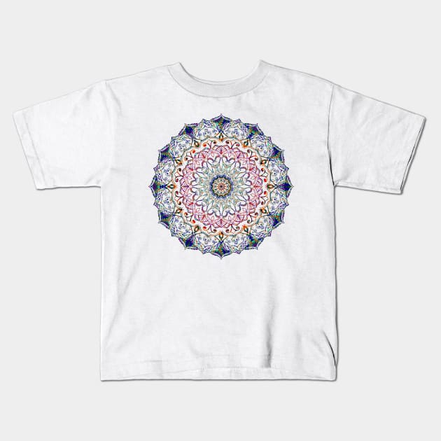 Mandala of Colors Kids T-Shirt by JoshG